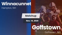 Matchup: Winnacunnet vs. Goffstown  2020