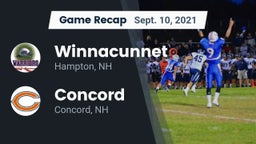 Recap: Winnacunnet  vs. Concord  2021