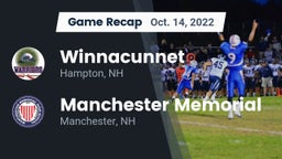 Recap: Winnacunnet  vs. Manchester Memorial  2022
