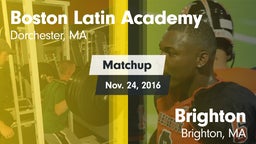 Matchup: Boston Latin Academy vs. Brighton  2016