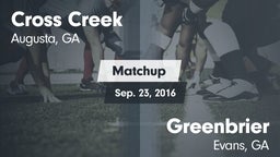 Matchup: Cross Creek vs. Greenbrier  2016