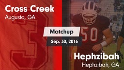Matchup: Cross Creek vs. Hephzibah  2016