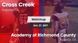 Matchup: Cross Creek vs. Academy of Richmond County  2017
