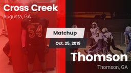 Matchup: Cross Creek vs. Thomson  2019