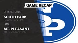 Recap: South Park  vs. Mt. Pleasant  2016