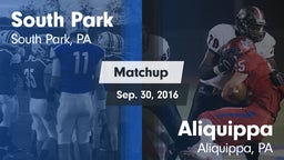Matchup: South Park vs. Aliquippa  2016