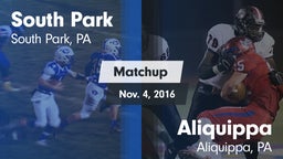 Matchup: South Park vs. Aliquippa  2016