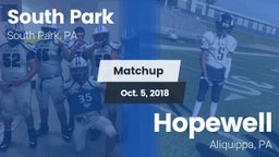 Matchup: South Park vs. Hopewell  2018