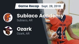 Recap: Subiaco Academy vs. Ozark  2018