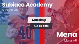 Matchup: Subiaco Academy vs. Mena  2018
