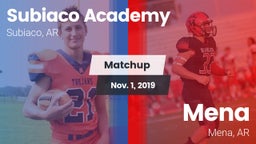 Matchup: Subiaco Academy vs. Mena  2019