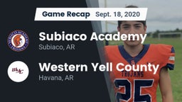 Recap: Subiaco Academy vs. Western Yell County  2020