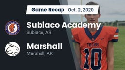 Recap: Subiaco Academy vs. Marshall  2020