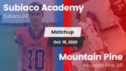 Matchup: Subiaco Academy vs. Mountain Pine  2020