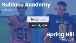 Matchup: Subiaco Academy vs. Spring Hill  2020