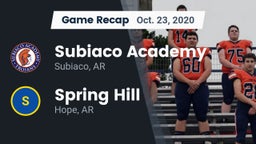 Recap: Subiaco Academy vs. Spring Hill  2020