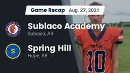 Recap: Subiaco Academy vs. Spring Hill  2021