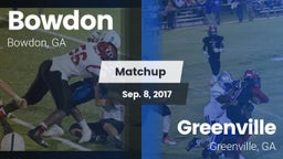 Matchup: Bowdon vs. Greenville  2017