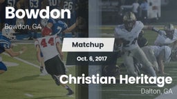 Matchup: Bowdon vs. Christian Heritage  2017