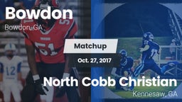 Matchup: Bowdon vs. North Cobb Christian  2017