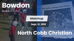 Matchup: Bowdon vs. North Cobb Christian  2018