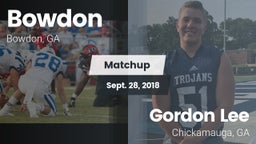 Matchup: Bowdon vs. Gordon Lee  2018