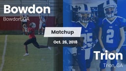 Matchup: Bowdon vs. Trion  2018