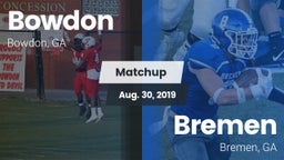 Matchup: Bowdon vs. Bremen  2019