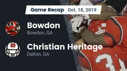 Recap: Bowdon  vs. Christian Heritage  2019