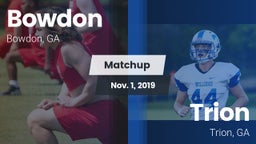 Matchup: Bowdon vs. Trion  2019