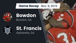 Recap: Bowdon  vs. St. Francis  2019