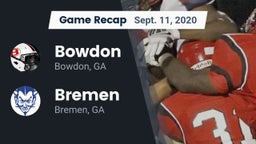 Recap: Bowdon  vs. Bremen  2020