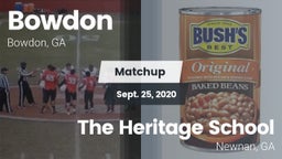 Matchup: Bowdon vs. The Heritage School 2020