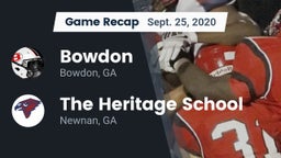 Recap: Bowdon  vs. The Heritage School 2020