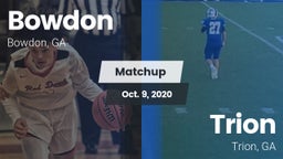 Matchup: Bowdon vs. Trion  2020