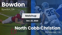 Matchup: Bowdon vs. North Cobb Christian  2020