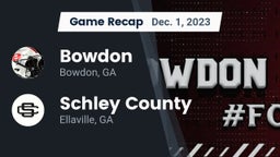 Recap: Bowdon  vs. Schley County  2023