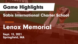 Sabis International Charter School vs Lenox Memorial  Game Highlights - Sept. 13, 2021