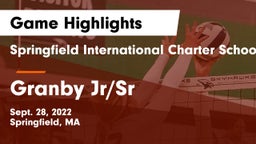 Springfield International Charter School vs Granby Jr/Sr  Game Highlights - Sept. 28, 2022