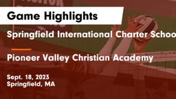 Springfield International Charter School vs Pioneer Valley Christian Academy Game Highlights - Sept. 18, 2023