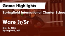Springfield International Charter School vs Ware Jr/Sr  Game Highlights - Oct. 5, 2023