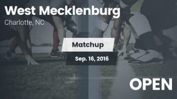 Matchup: West Mecklenburg vs. OPEN 2016