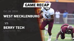 Recap: West Mecklenburg  vs. Berry Tech  2016