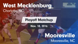 Matchup: West Mecklenburg vs. Mooresville  2016