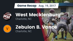 Recap: West Mecklenburg  vs. Zebulon B. Vance  2017
