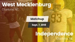 Matchup: West Mecklenburg vs. Independence  2018