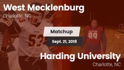 Matchup: West Mecklenburg vs. Harding University  2018