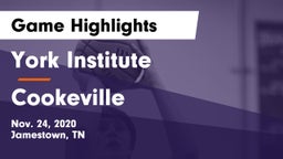 York Institute vs Cookeville  Game Highlights - Nov. 24, 2020