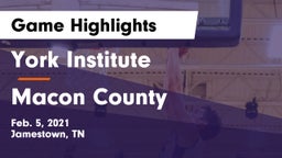 York Institute vs Macon County  Game Highlights - Feb. 5, 2021