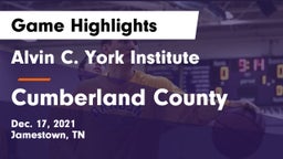 Alvin C. York Institute vs Cumberland County Game Highlights - Dec. 17, 2021
